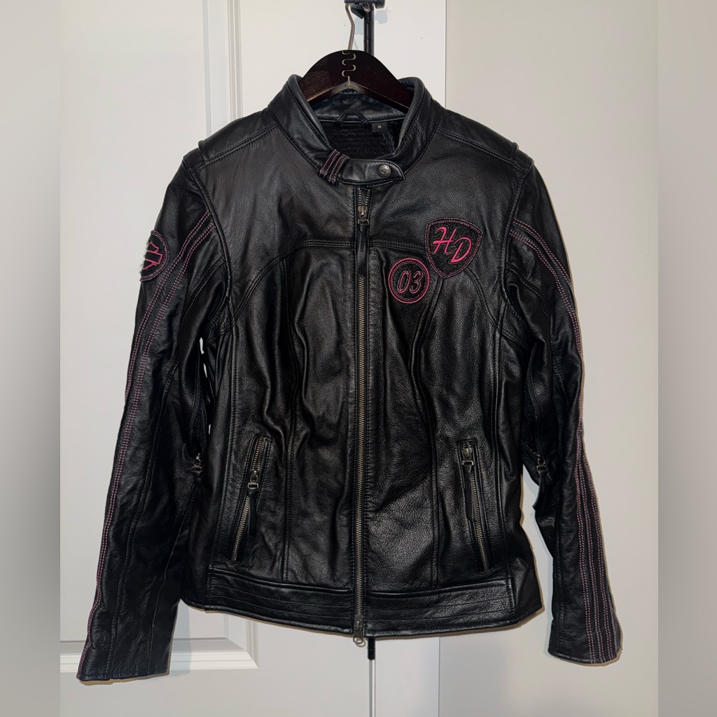 Harley-Davidson- Women's Pink Label Limited Edition Leather Jacket (Medium)